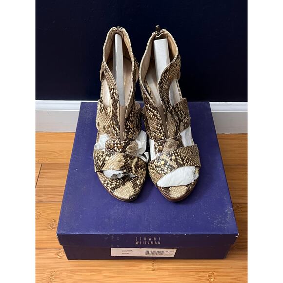 Stuart Weitzman Airforce Roccia Serpent Sandal, Snakeskin - 10M (US): NEVER WORN - Picture 3 of 3